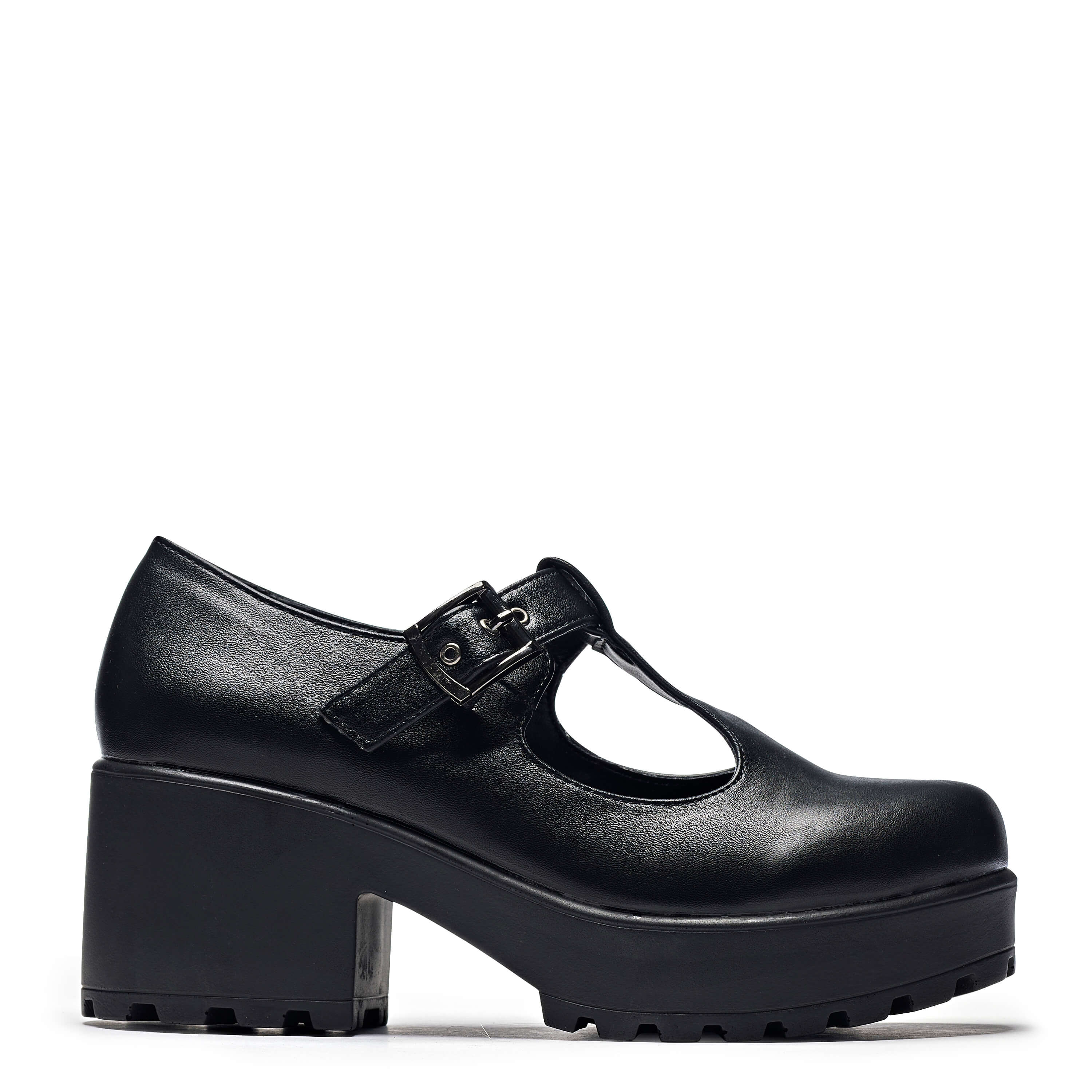 KOI SAI Black Mary Jane Shoes 'Faux Leather Edition'-Clearance