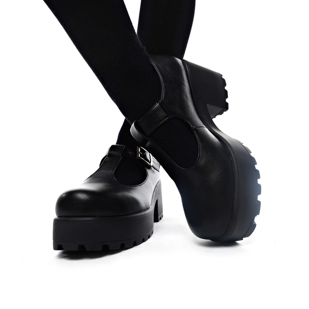 KOI SAI Black Mary Jane Shoes 'Faux Leather Edition'