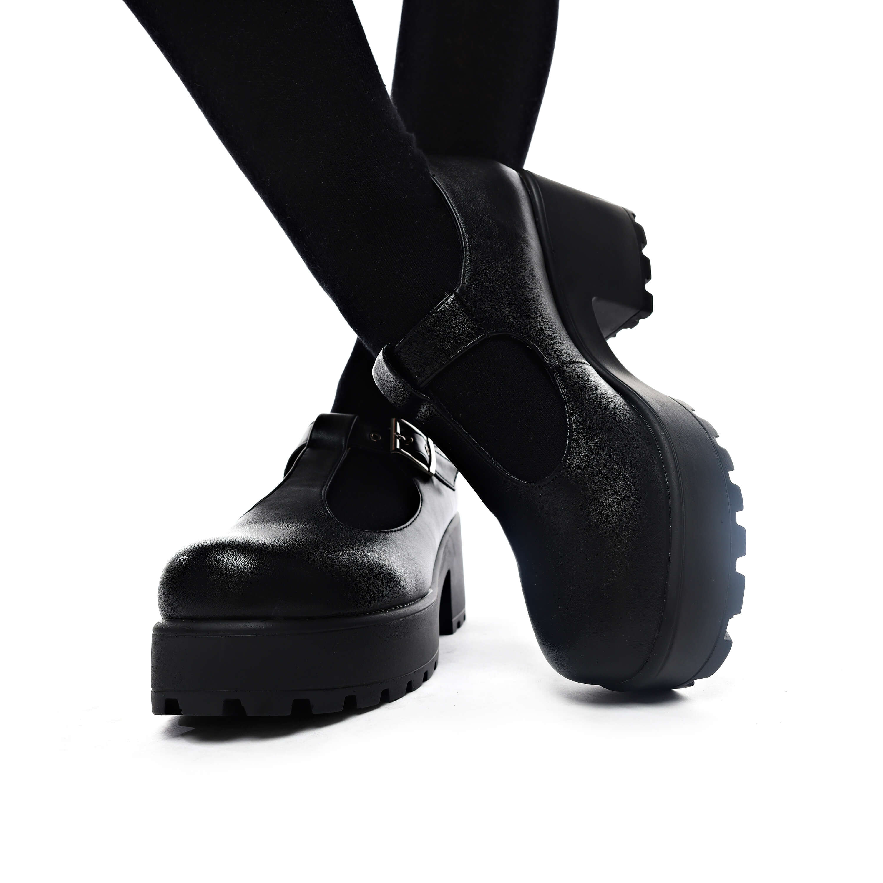 KOI SAI Black Mary Jane Shoes 'Faux Leather Edition'