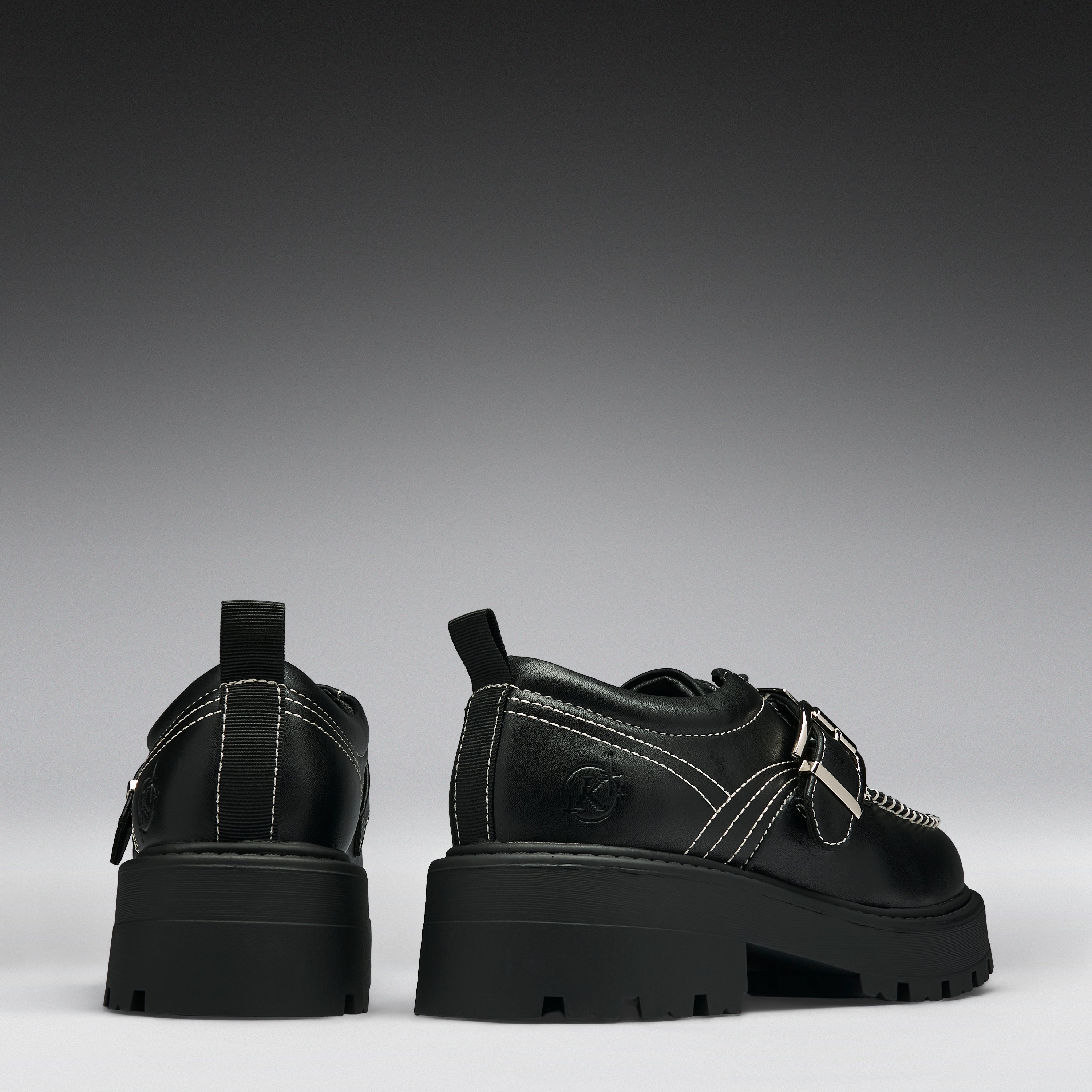 KOI Septu Black Buckle Shoes