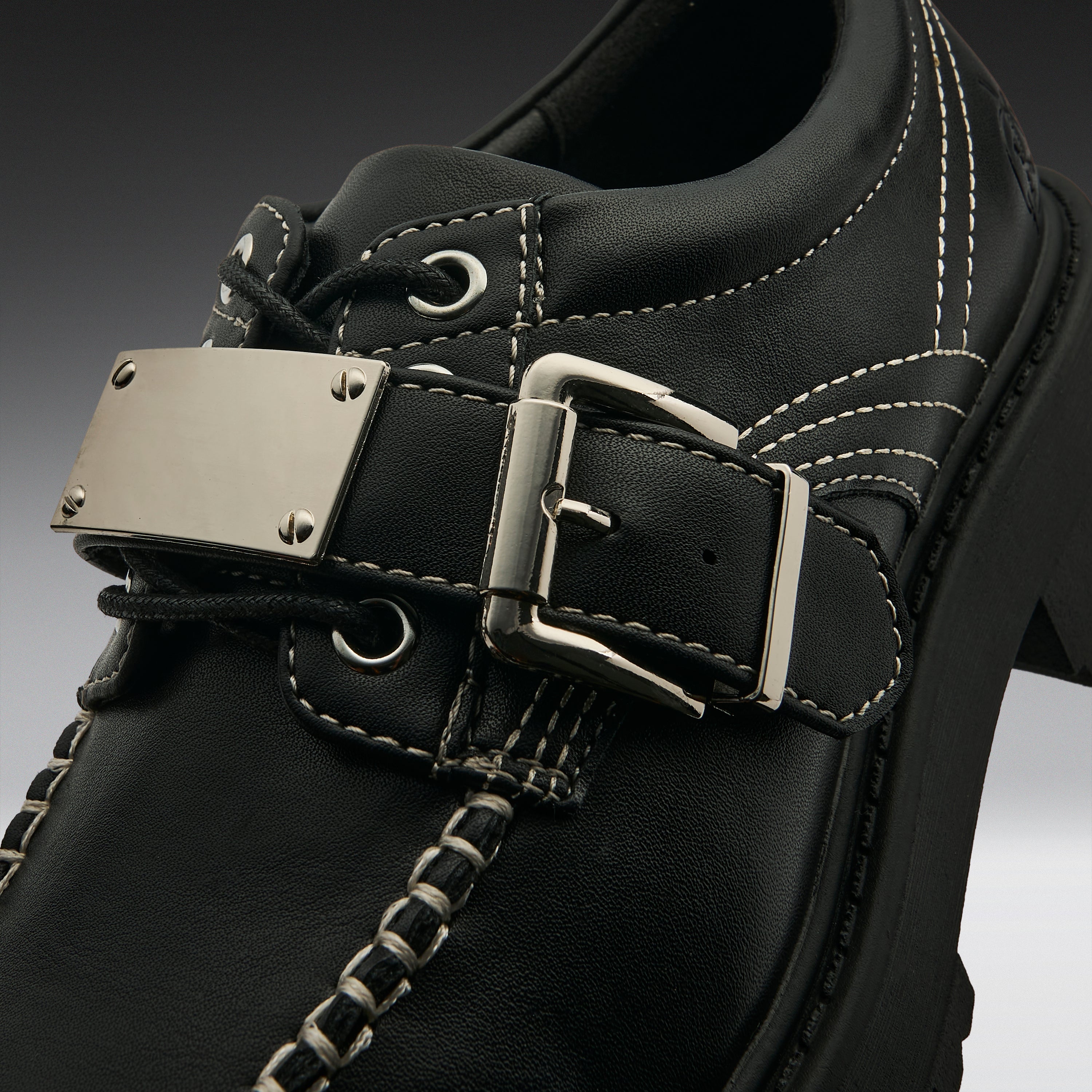 KOI Septu Black Buckle Shoes