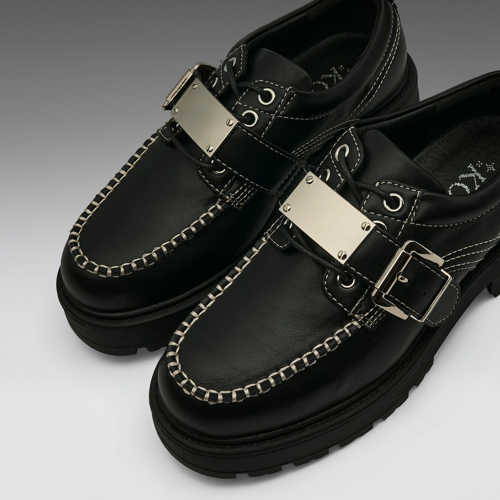 KOI Septu Black Buckle Shoes