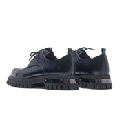 Shelob Men's Metal Toe Cap Shoes - Shoes - KOI Footwear - Black - Three-Quarter Back View
