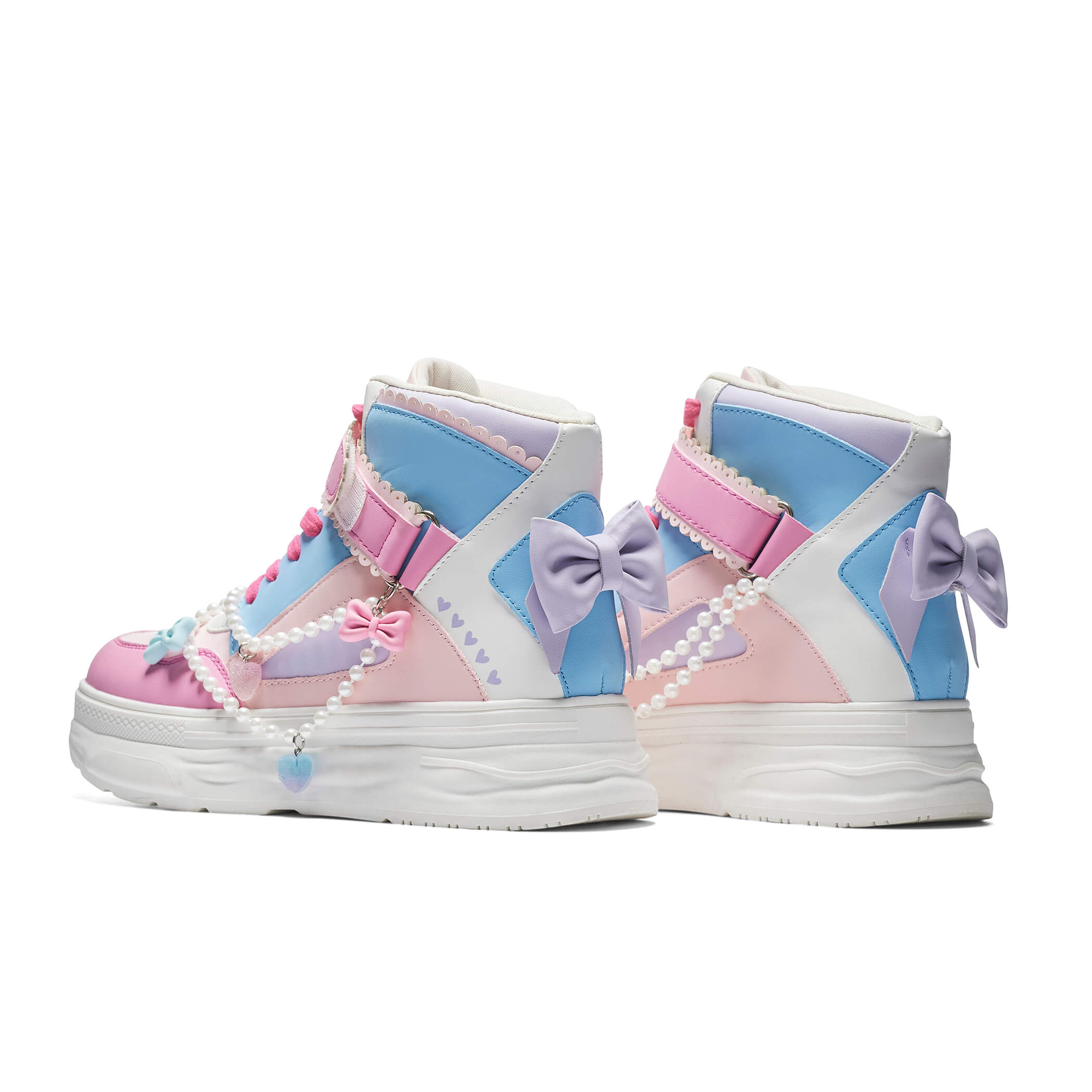 KOI Sugar Wishes Chunky Hi Top Trainers - Pastel Multi