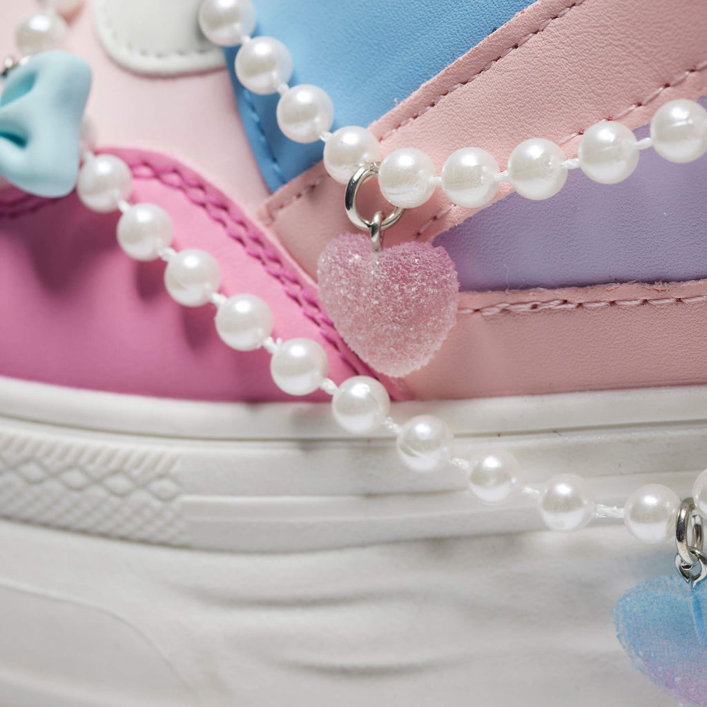 KOI Sugar Wishes Chunky Hi Top Trainers - Pastel Multi-Clearance