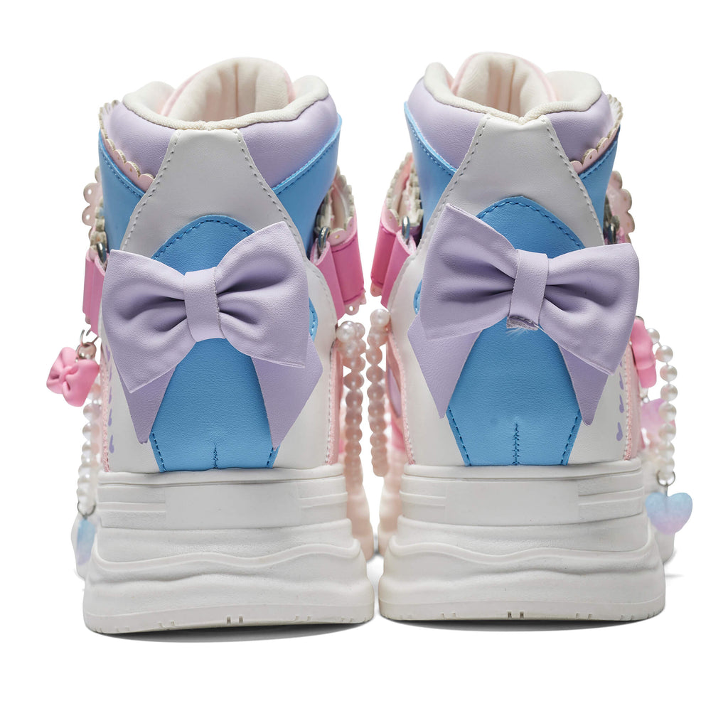 KOI Sugar Wishes Chunky Hi Top Trainers - Pastel Multi