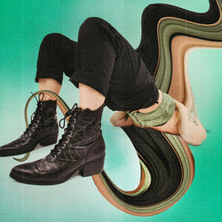 TUK-T2312L talon anarchique pointu à toiles d’araignée victorien noir à 8 yeux