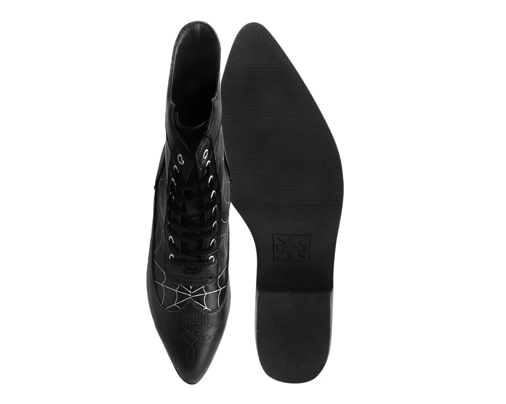 TUK-T2312L talon anarchique pointu à toiles d’araignée victorien noir à 8 yeux