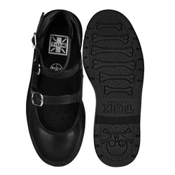 TUK Black calf TUKskin 3 Strap Mary Jane-Clearance