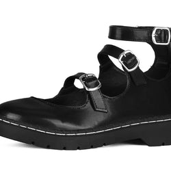 TUK-T2354 Black calf TUKskin 3 Strap Mary Jane