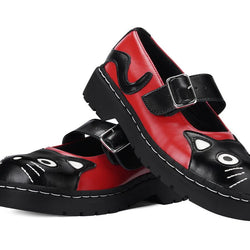 TUK-T2360 Black & Red Kitty Mary Jane