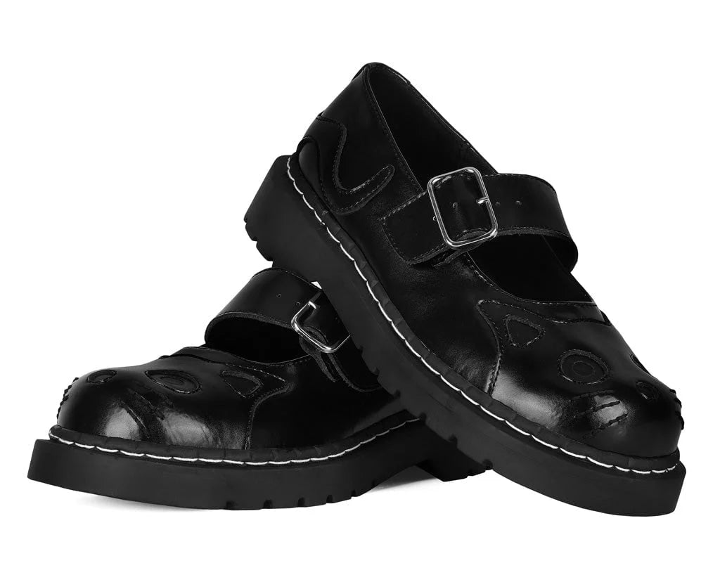 TUK Black Out Kitty Mary Jane-Clearance