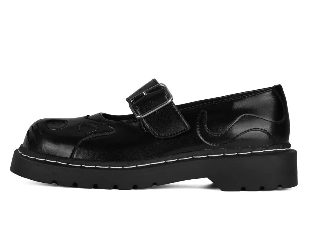 TUK Black Out Kitty Mary Jane-Clearance