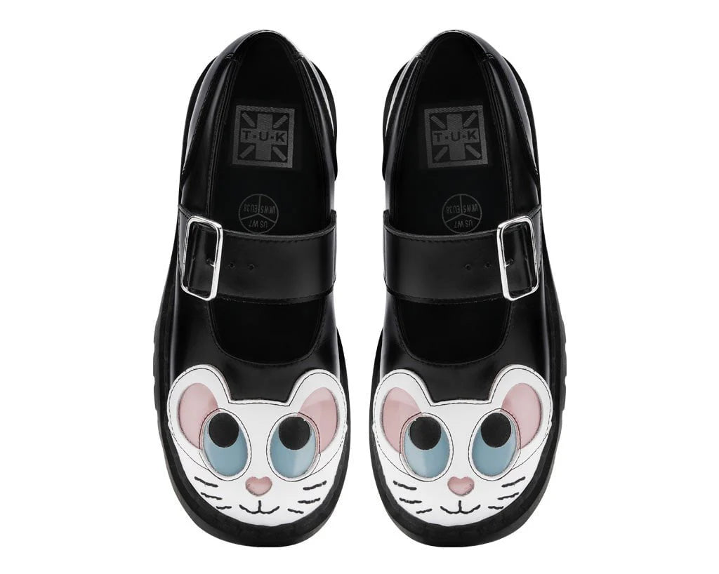 TUK Black Mouse Mary Jane-Clearance