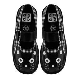 TUK-T2363 Black & White Gingham Kitty Mary Jane