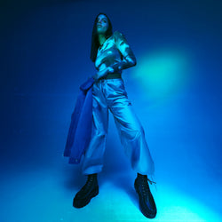 Talwar Chunky Stomper Boots-Black-Size 10-Clearance