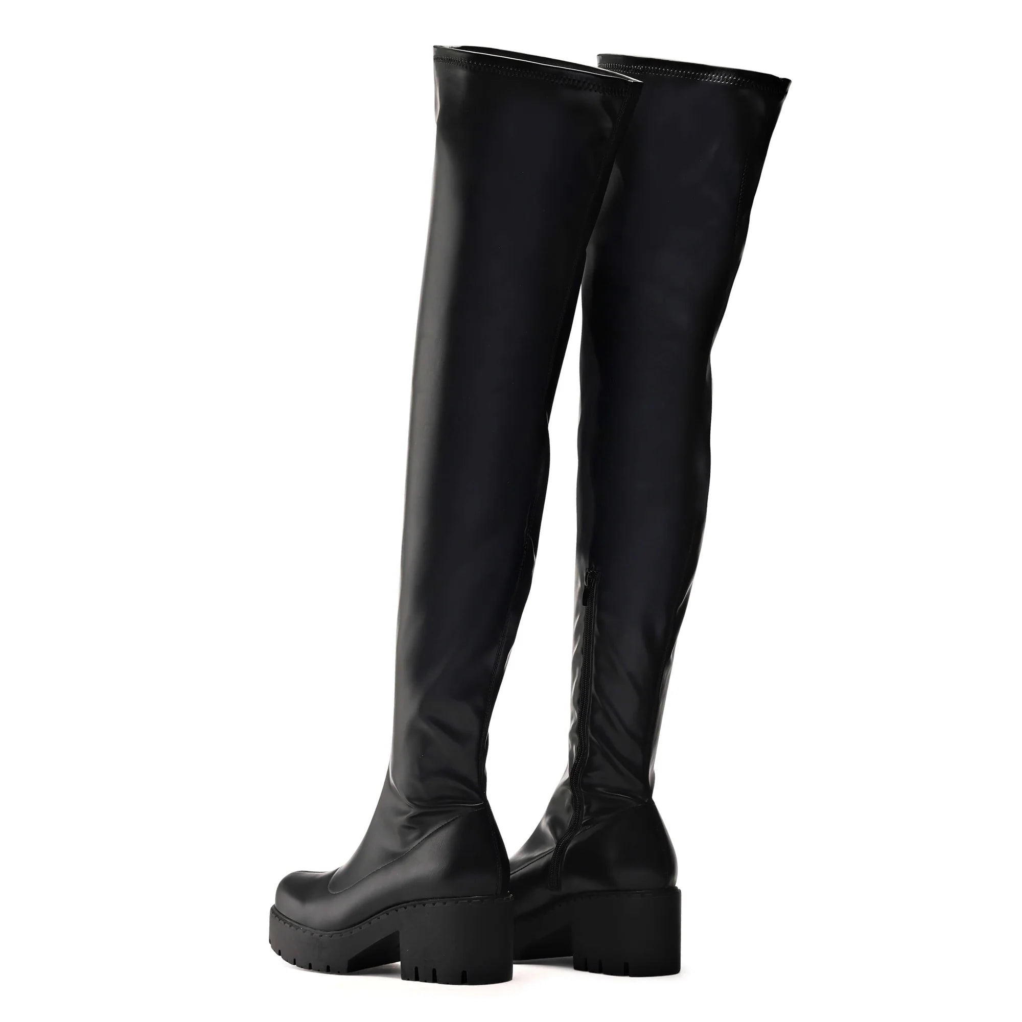 The Harmony Plus Size Thigh High Boots-Black-Size 9-Clearance