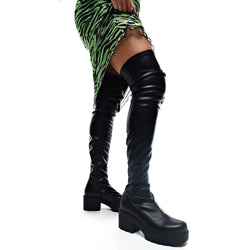 The Harmony Plus Size Thigh High Boots-Black-Size 9-Clearance