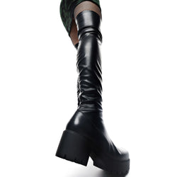 The Harmony Plus Size Thigh High Boots-Black-Size 9-Clearance