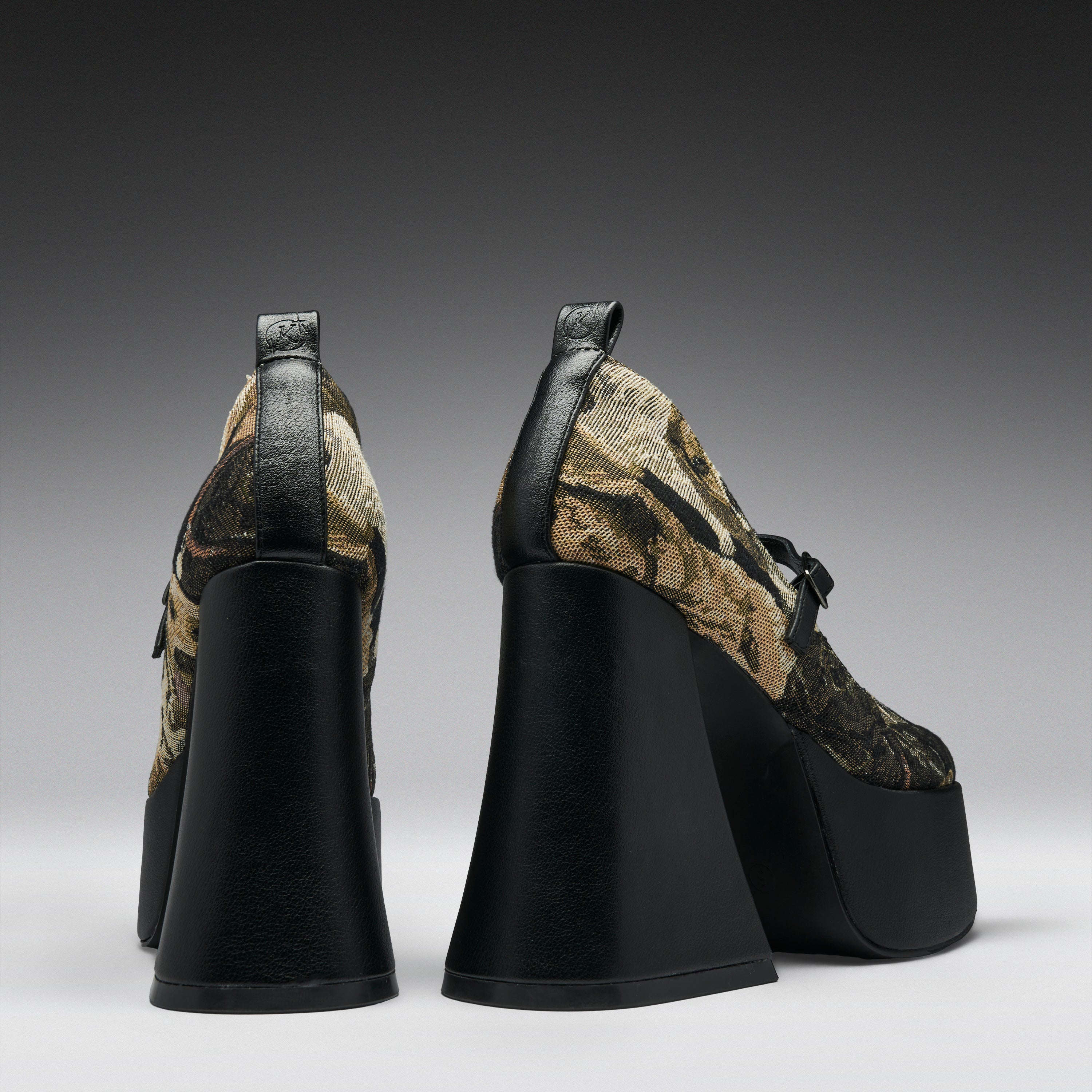 KOI The Hound Tapestry Platform Heels