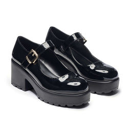 TIRA Black Mary Jane Shoes 'Patent Edition'-Size 10-Clearance