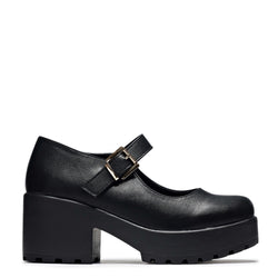 Tira Mary Jane Shoes 'Faux Leather Edition'-Black-Size 5-Clearance