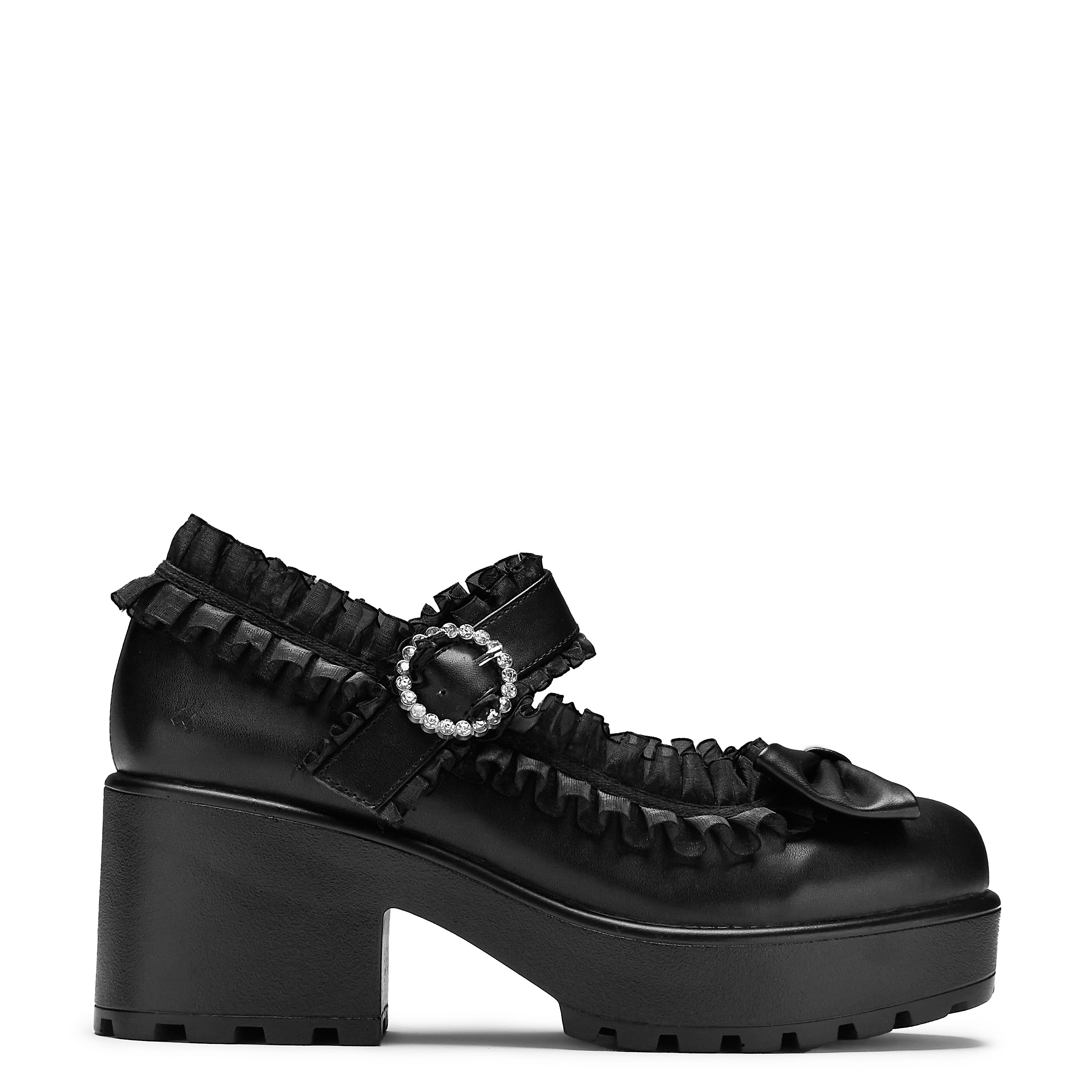 KOI Tira Ruffle Mary Janes ‘ Dark Delights Edition’