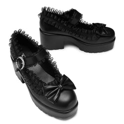 KOI Tira Ruffle Mary Janes ‘ Dark Delights Edition’
