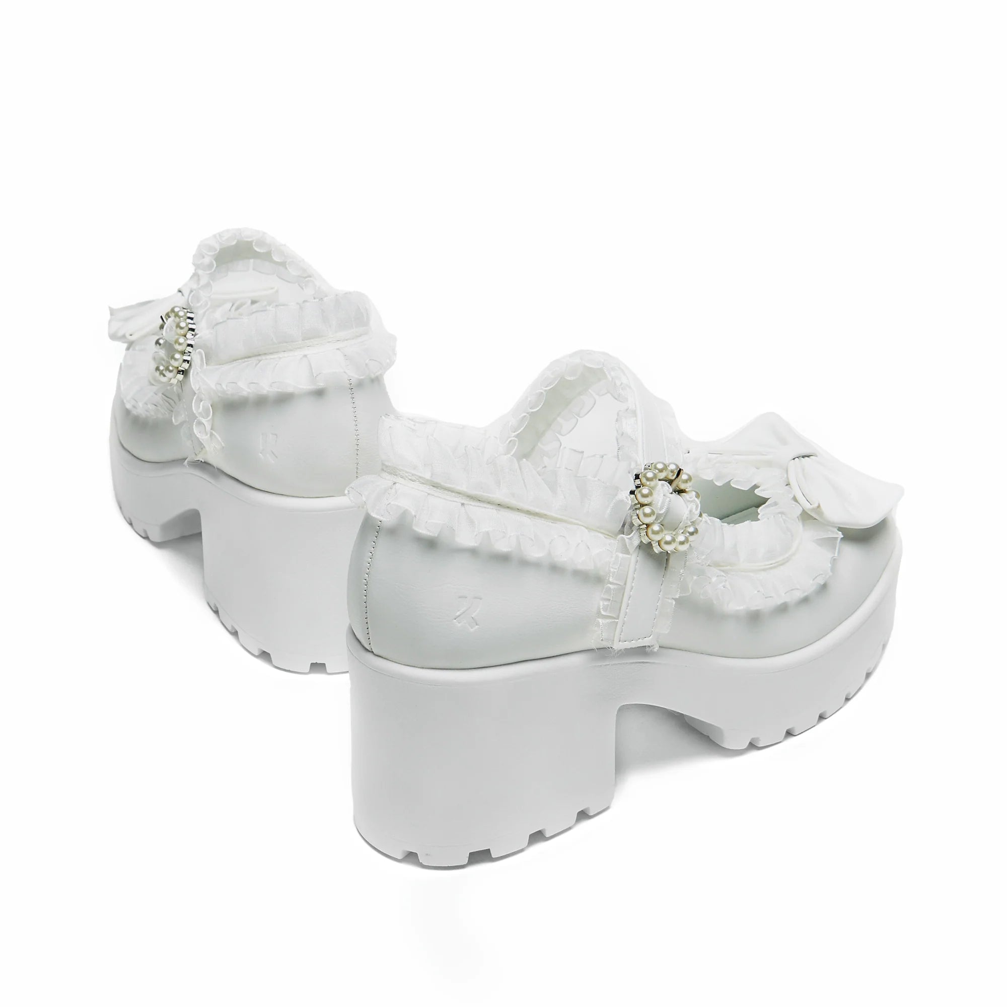 KOI Tira Ruffle Mary Janes ‘ Porcelain Delights Edition’