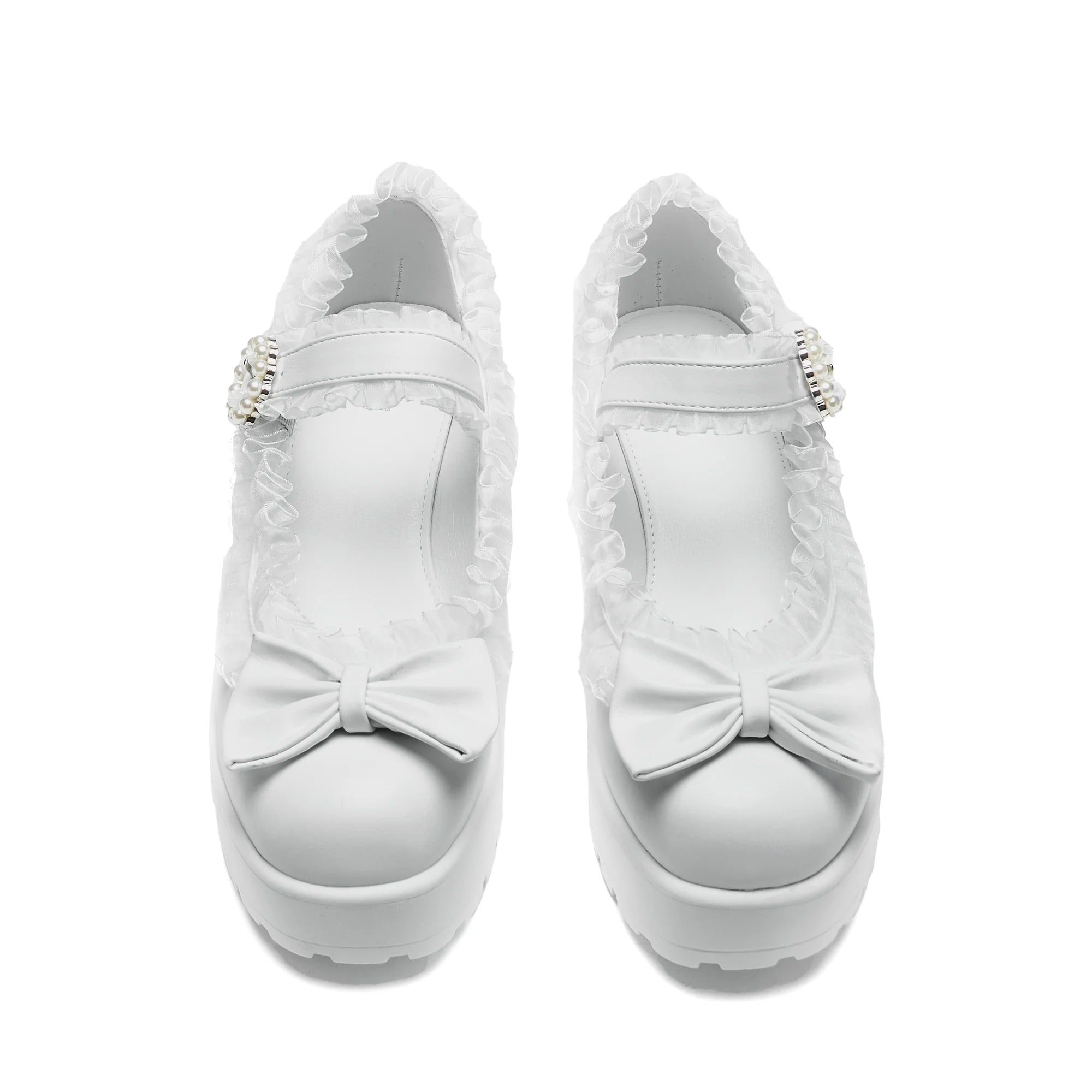 KOI Tira Ruffle Mary Janes ‘ Porcelain Delights Edition’