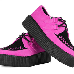 TUK-V3390 Viva Mondo Creeper en suède néon rose et noir