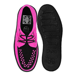 TUK-V3390 Viva Mondo Creeper en suède néon rose et noir