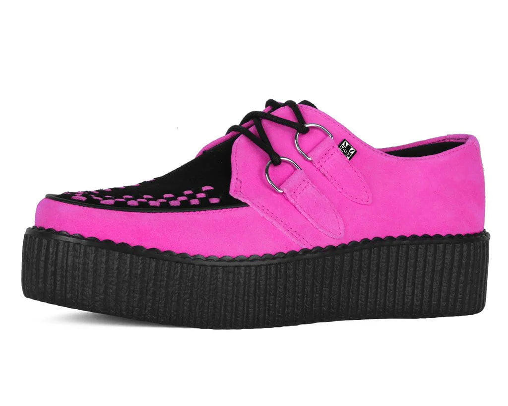 TUK-V3390 Viva Mondo Creeper en suède néon rose et noir