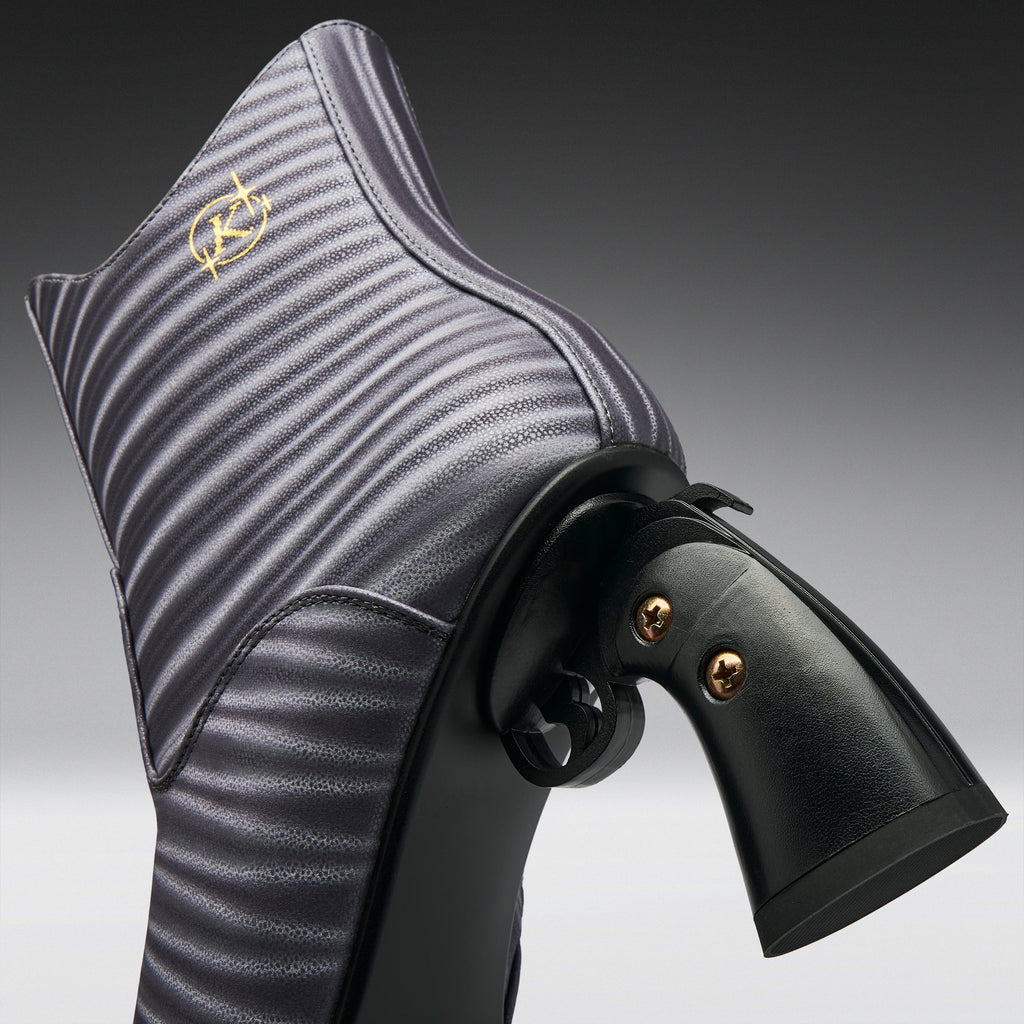 Vendetta Gun Heel Boots-Grey