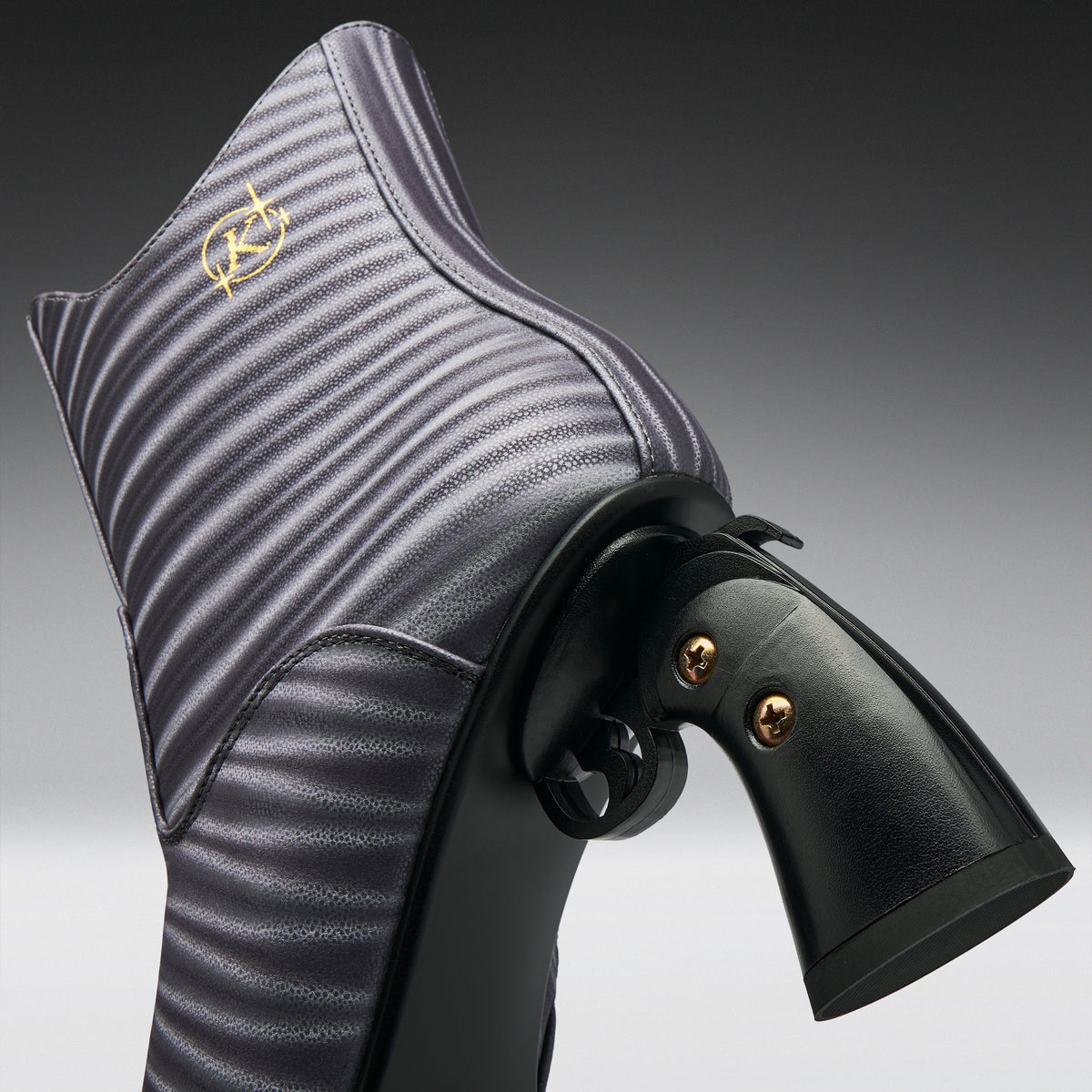 Vendetta Gun Heel Boots-Grey