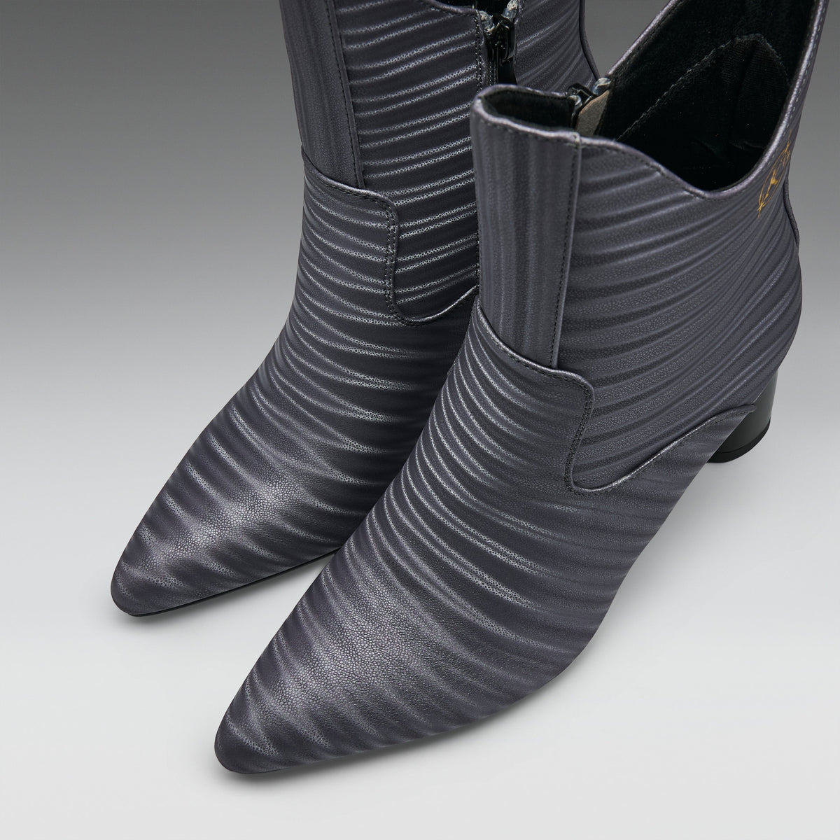 Vendetta Gun Heel Boots-Grey