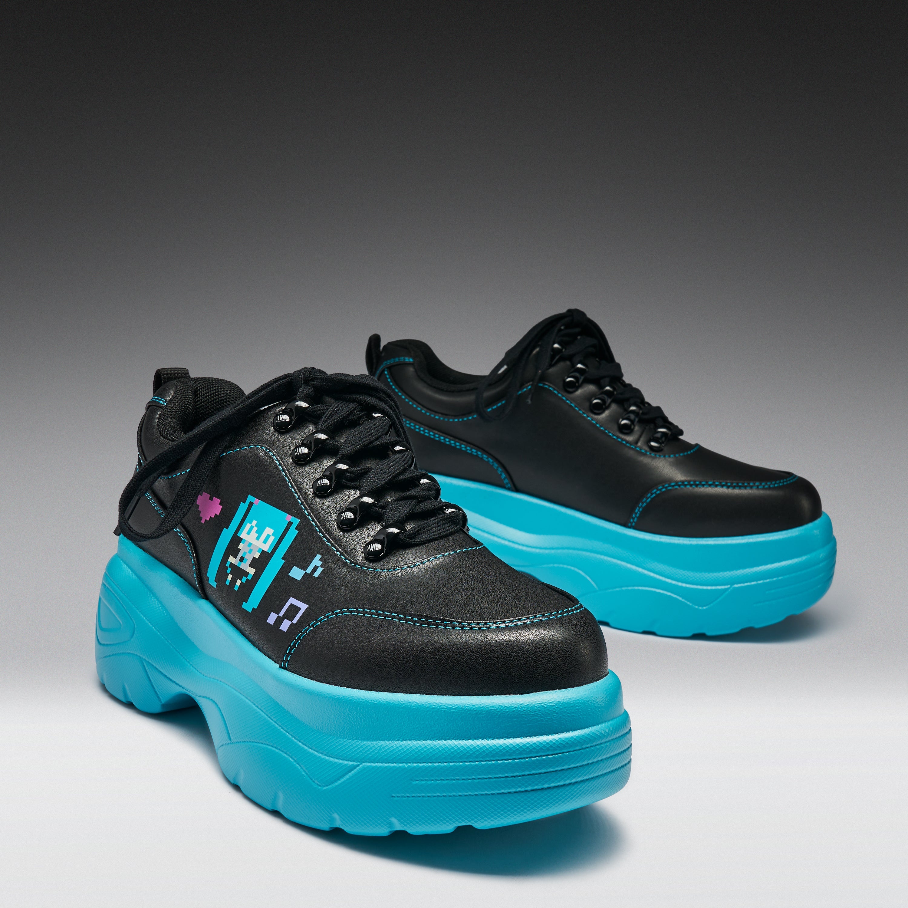 KOI Virtual Diva Miku Chunky Trainers - Black