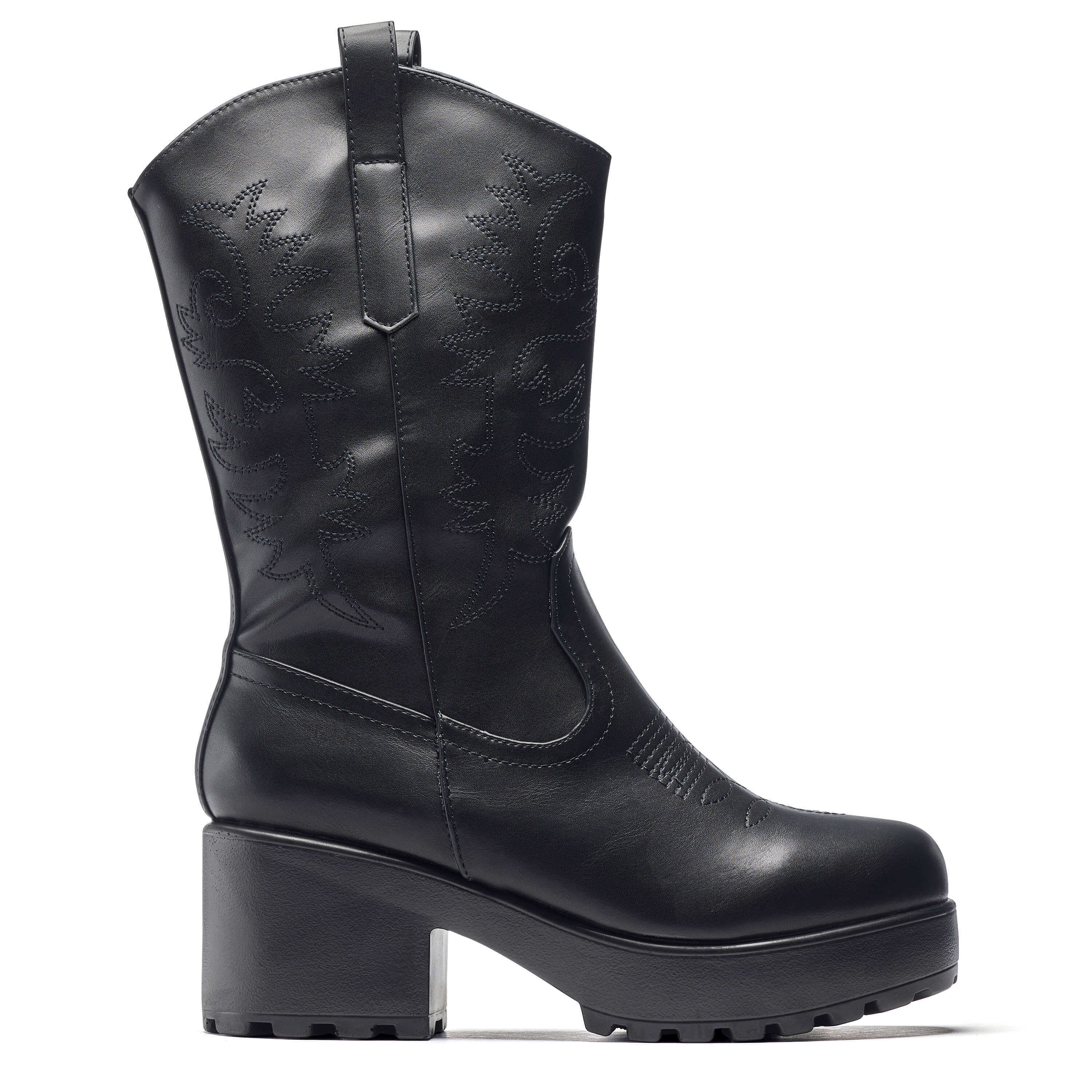 KOI WINTU Long Chunky Western Cowboy Boots