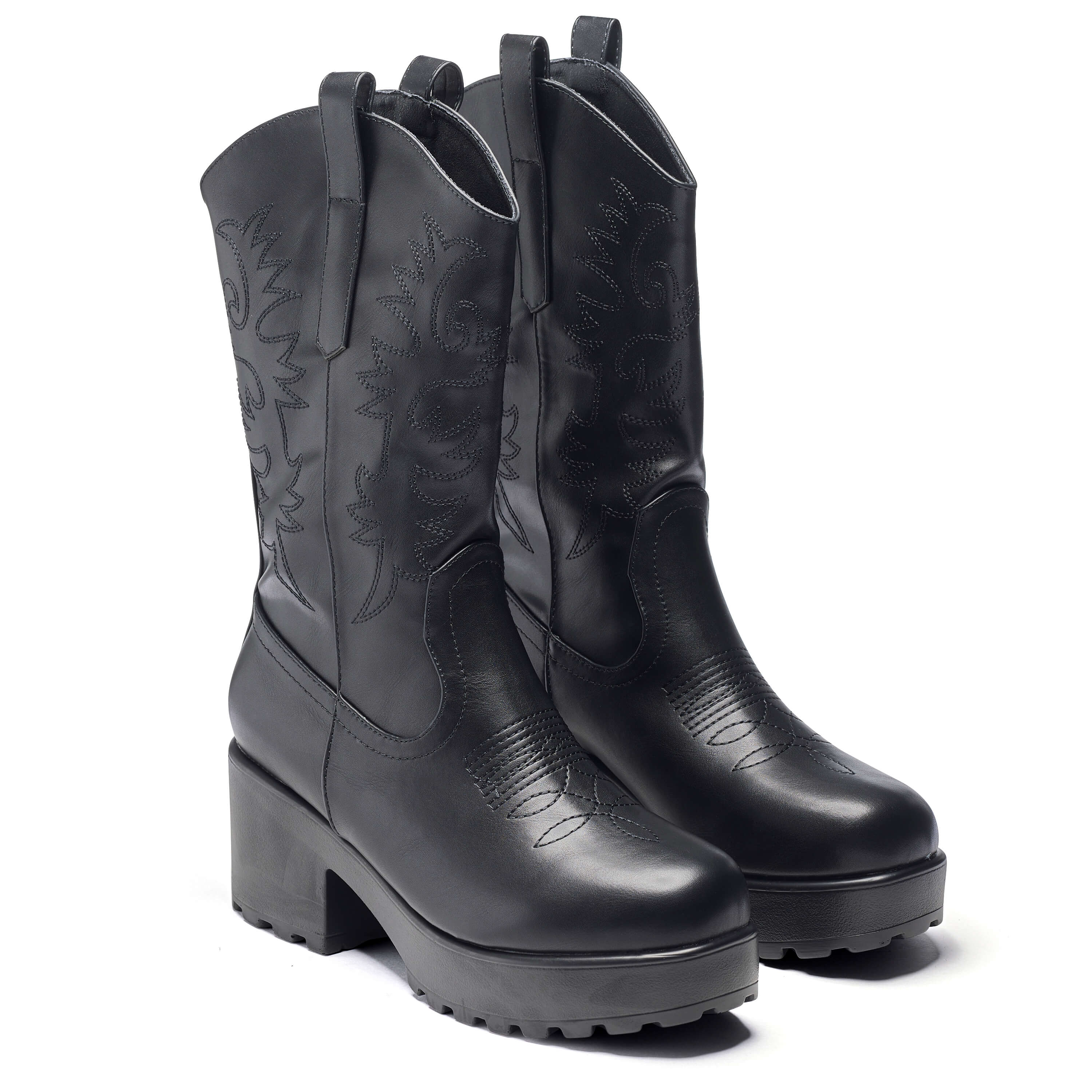 KOI WINTU Long Chunky Western Cowboy Boots