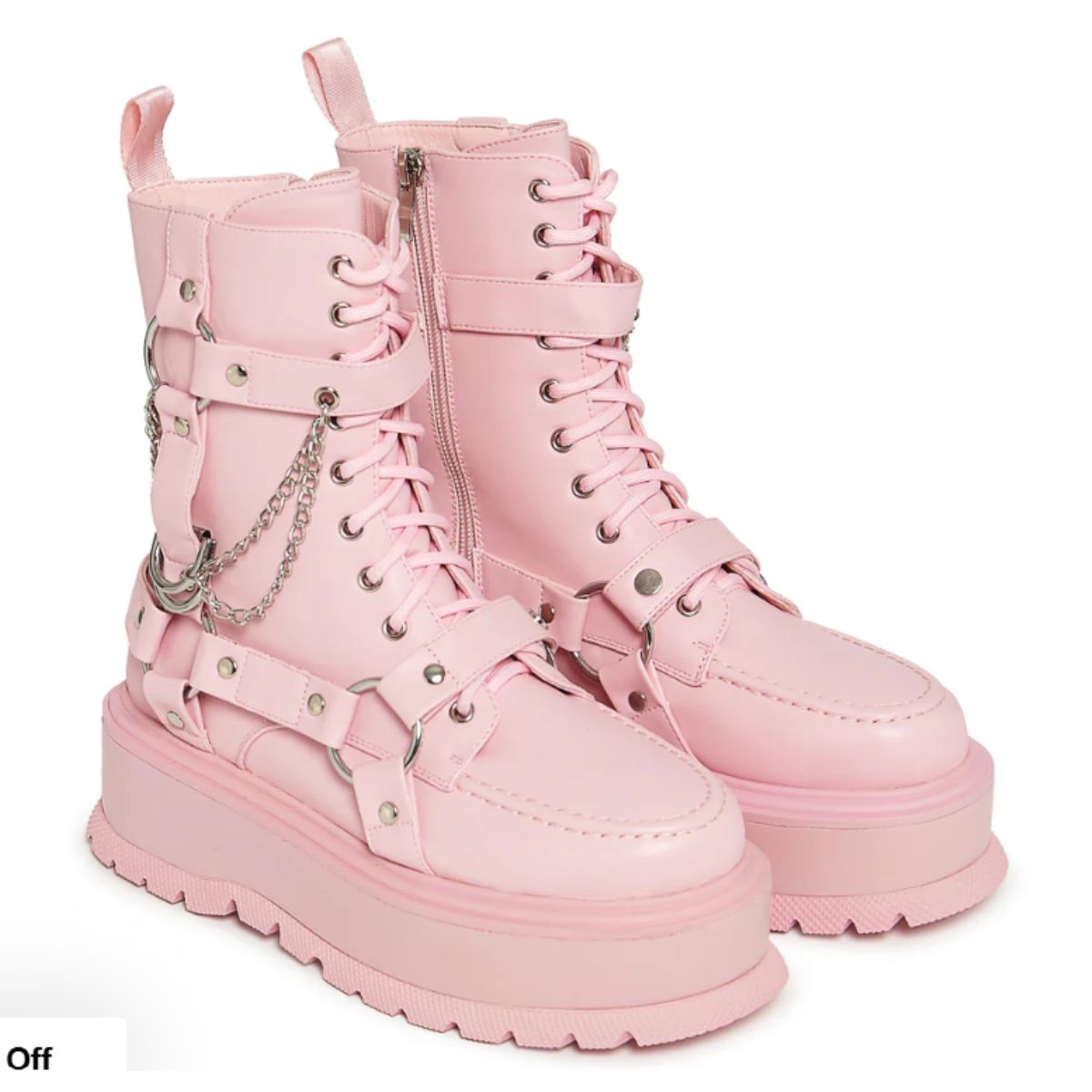 Yami Pastel Pink Platform Boots Buy Now at - Main Image