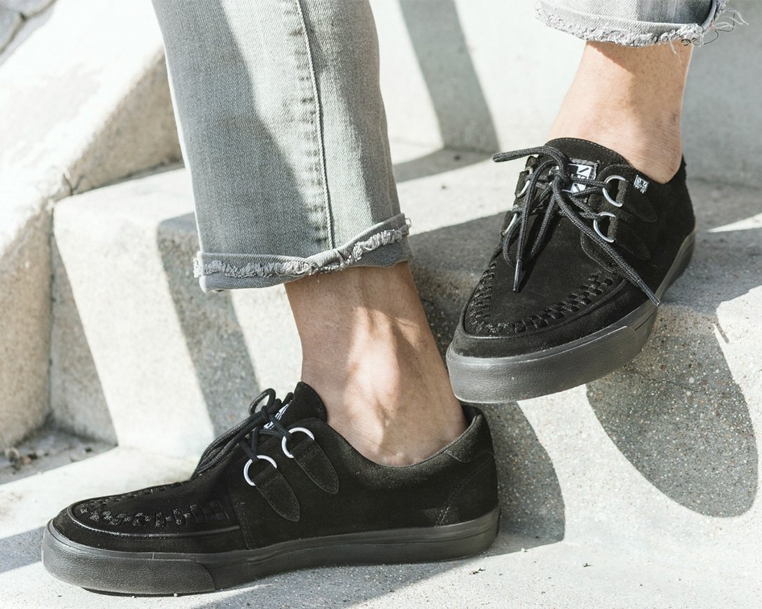 TUK Black Suede D-Ring VLK Sneaker-Clearance
