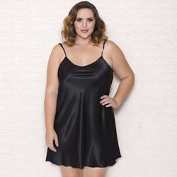 Satin Chemise With Neckline