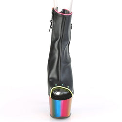 Pleaser Adore-1018RC-02-Black-Size 7-Clearance