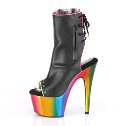 Pleaser Adore-1018RC-02-Black-Size 7-Clearance