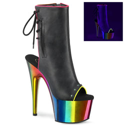 Pleaser Adore-1018RC-02-Black-Size 7-Clearance