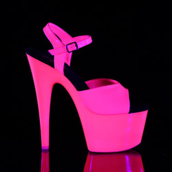 Pleaser Adore-709UV-Neon Hot Pink-Size 7-Clearance