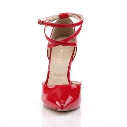 Pleaser Amuse-25-Red-Size 14-Clearance
