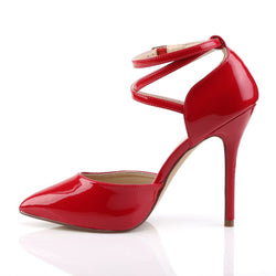 Pleaser Amuse-25-Red-Size 14-Clearance