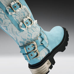 KOI Jazmin Bean x KOI Blue Inside Whimsical Long Boots