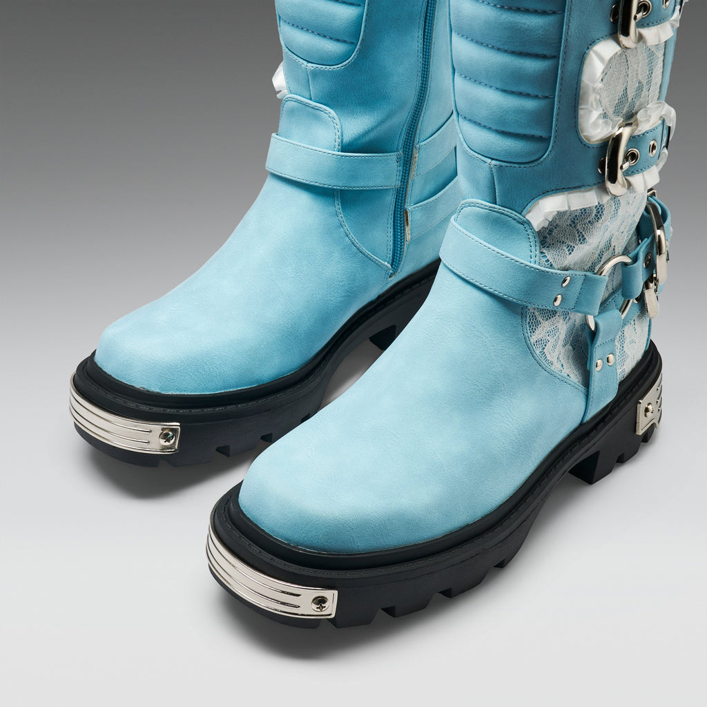 KOI Jazmin Bean x KOI Blue Inside Whimsical Long Boots